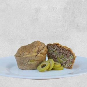 Pan de almendras con aceitunas